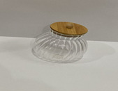 ENVASE  2430-2431  CZ172  XC/ 144 VIDRIO TABA BAMBU *20 CM REDON CON RAYAS