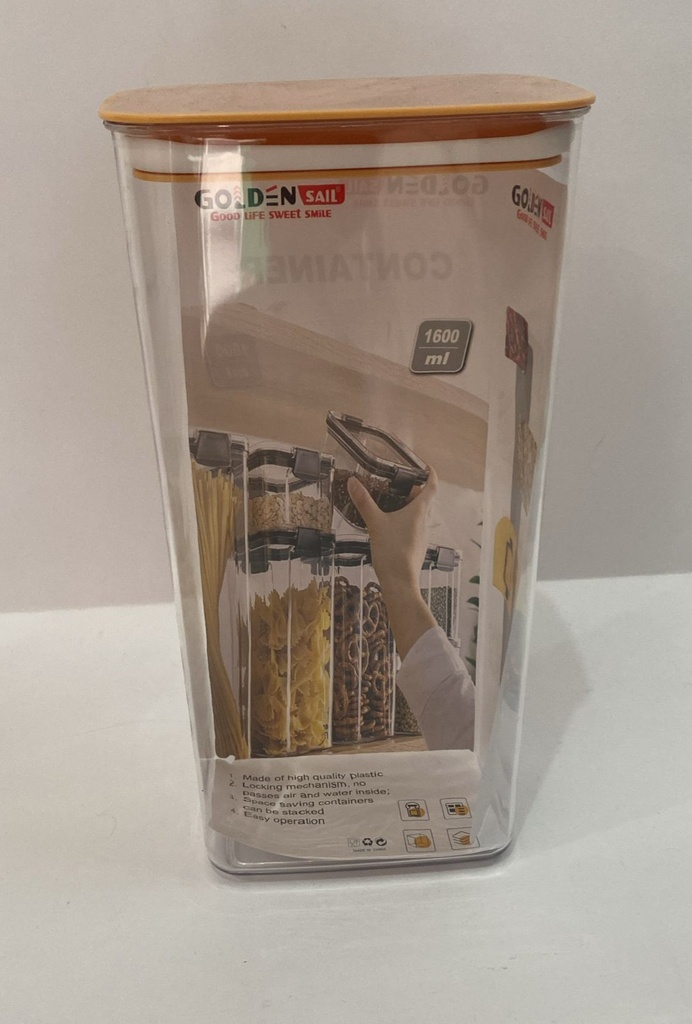 REPOSTERO 2464-Q25-124-D XC/48 DE PLASTICO 1600ML 23,5X8,5 +TAPA